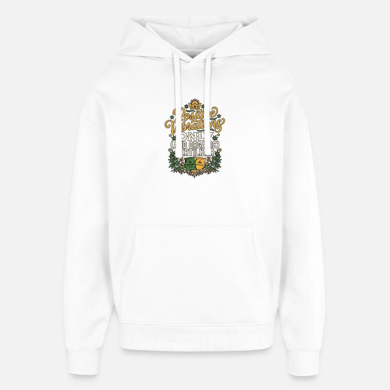 Jardinage positif - Sweat à capuche unisexe Stanley/Stella Oversized - blanc