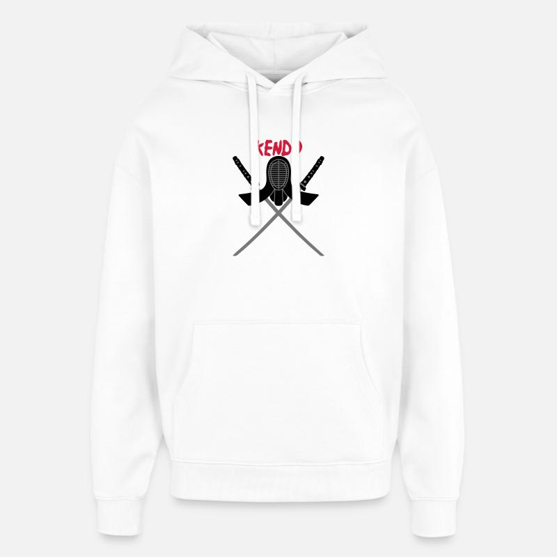 KENDO - Sweat à capuche unisexe Stanley/Stella Oversized - blanc