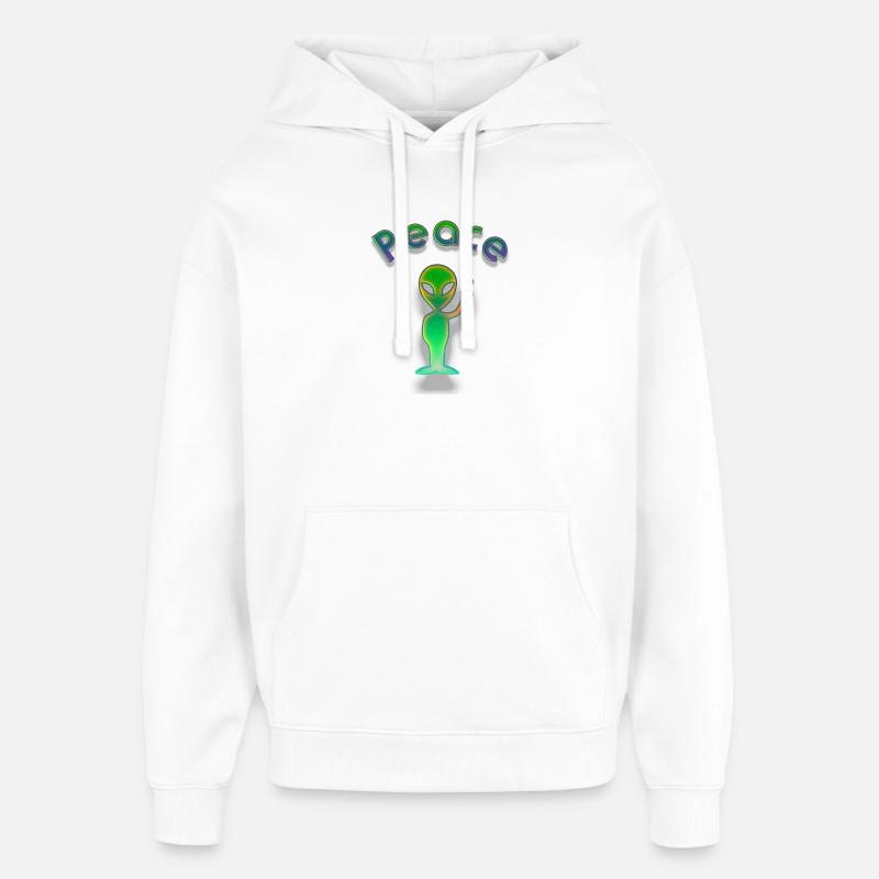 Étranger de la paix - Sweat à capuche unisexe Stanley/Stella Oversized - blanc