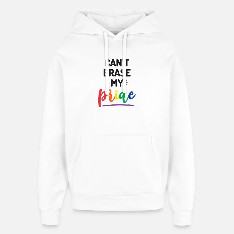 Impossible d’effacer ma fierté - Sweat à capuche unisexe Stanley/Stella Oversized - blanc