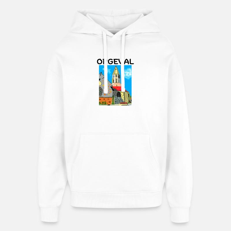 Orgeval, Yvelines, Versailles - Sweat à capuche unisexe Stanley/Stella Oversized - blanc