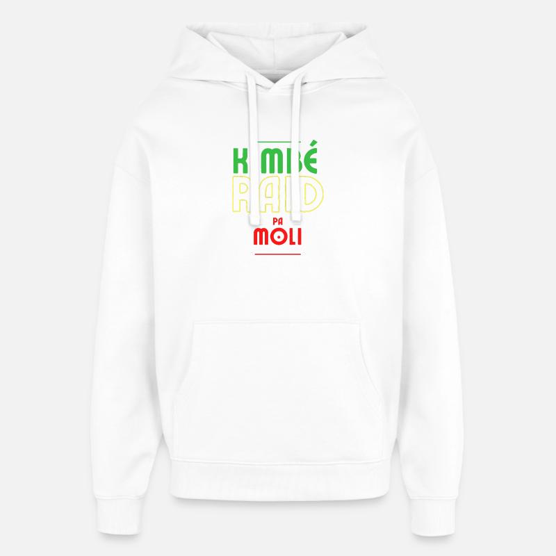 kimbe raid pa moli - Sweat à capuche unisexe Stanley/Stella Oversized - blanc