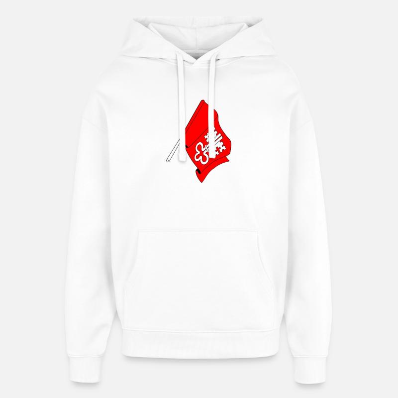 Drapeau Nidwald Suisse - Sweat à capuche unisexe Stanley/Stella Oversized - blanc