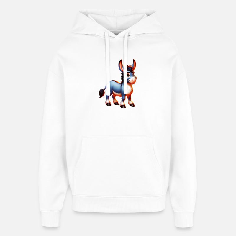 Mule âne - Sweat à capuche unisexe Stanley/Stella Oversized - blanc