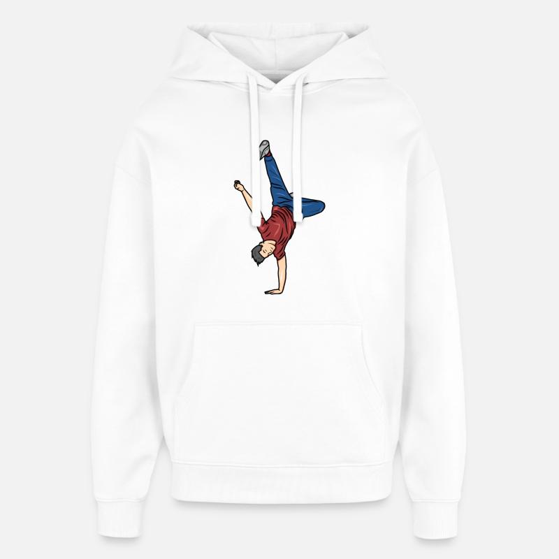 B Garçon Dessin - Sweat à capuche unisexe Stanley/Stella Oversized - blanc