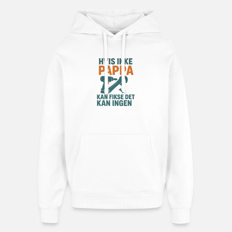 Memory Design with Tools Motif - Oversized Unisex Hoodie by Stanley/Stella - white