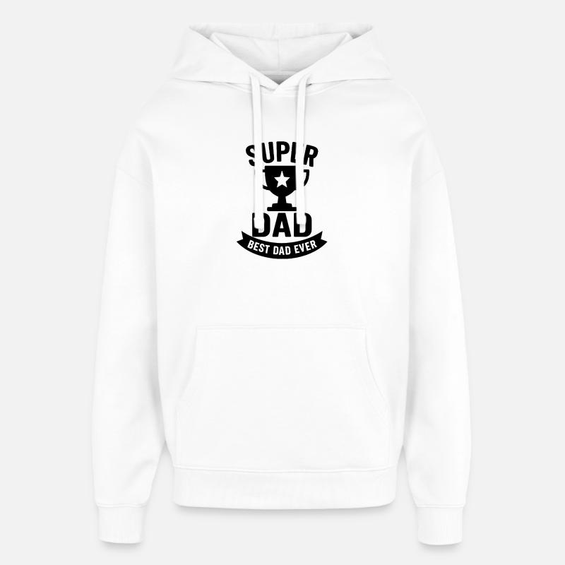 Conception du trophée Super Papa - Sweat à capuche unisexe Stanley/Stella Oversized - blanc