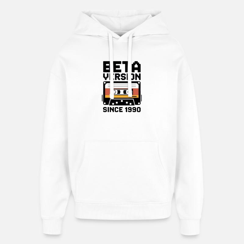 Conception d’impression de cassette rétro - Sweat à capuche unisexe Stanley/Stella Oversized - blanc