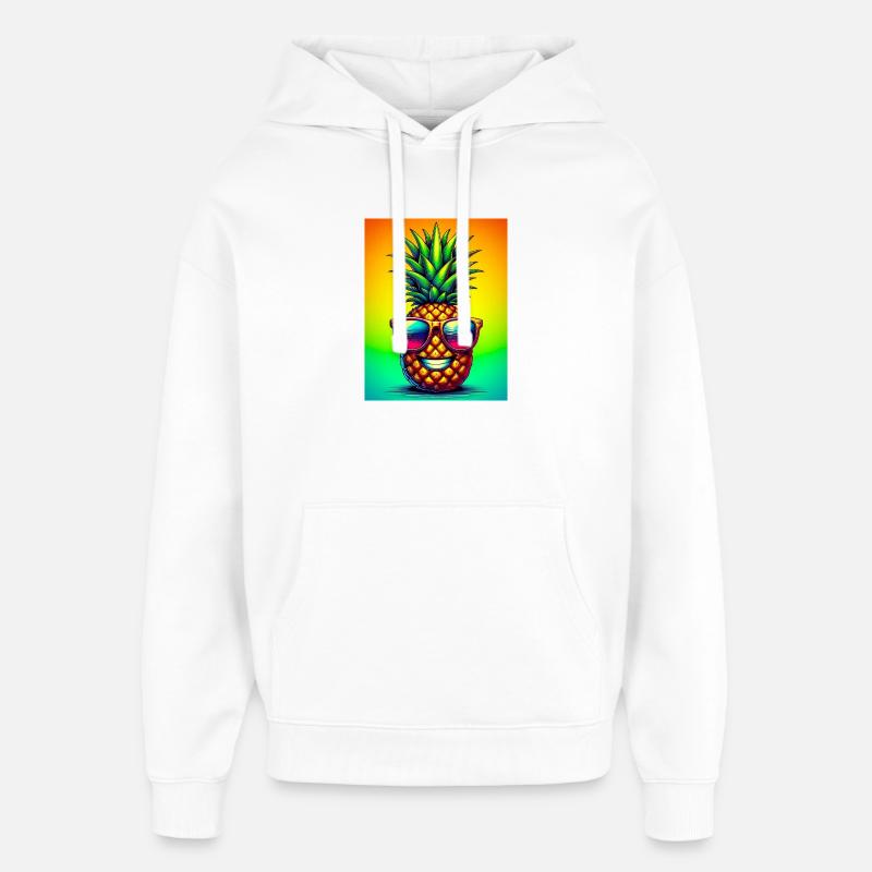 Ananas - Sweat à capuche unisexe Stanley/Stella Oversized - blanc