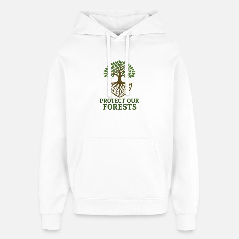 Arbre de vie Conception éco-consciente - Sweat à capuche unisexe Stanley/Stella Oversized - blanc