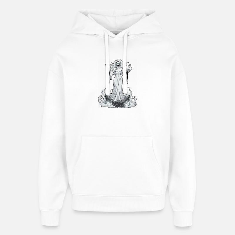 Banshee sur rochers de cristal - Sweat à capuche unisexe Stanley/Stella Oversized - blanc