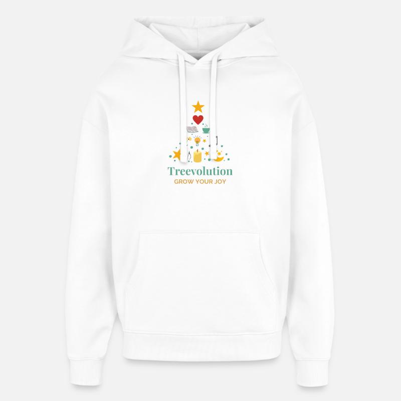 Treevolution Growing Joy - Oversized Unisex Hoodie by Stanley/Stella - white