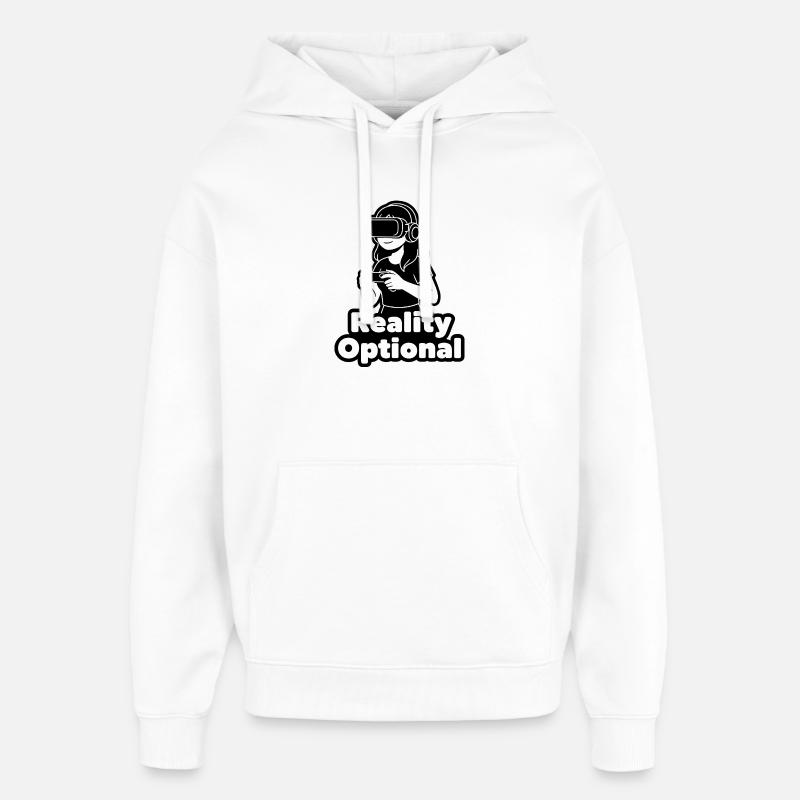 Réalité Illustration VR facultative - Sweat à capuche unisexe Stanley/Stella Oversized - blanc
