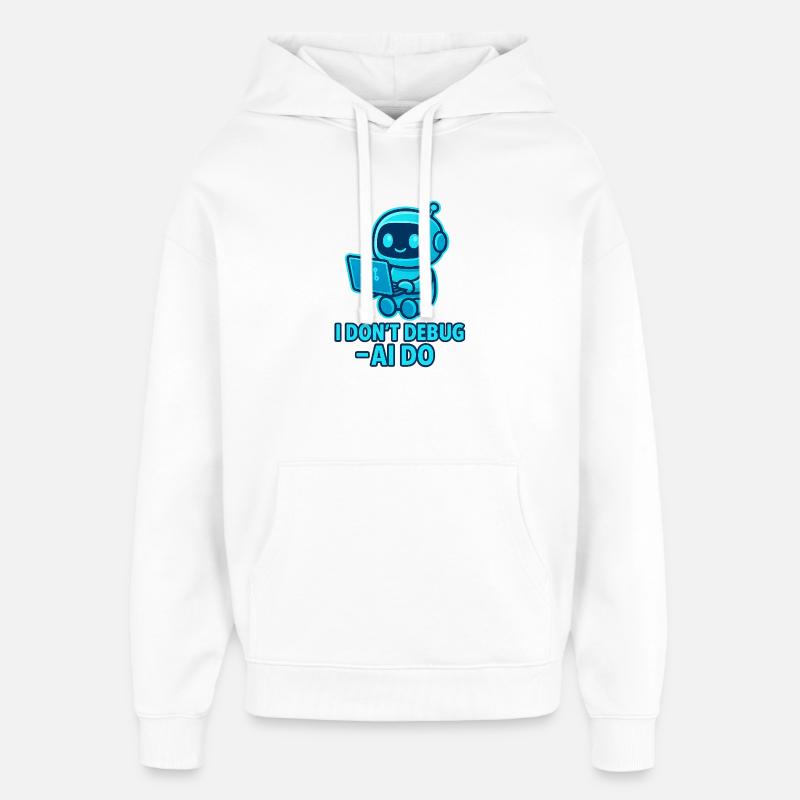 KI Debug: AI übernimmt das Debuggen - Oversized Unisex Hoodie von Stanley/Stella - Weiß