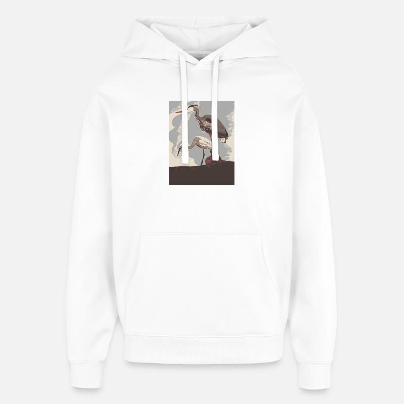 Herone Coast dans un style rétro - Sweat à capuche unisexe Stanley/Stella Oversized - blanc
