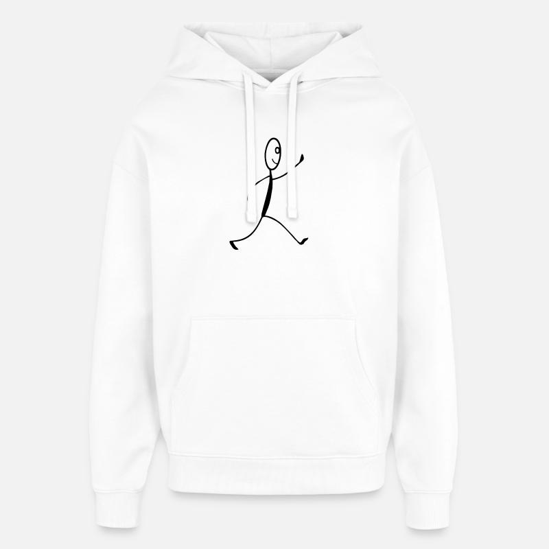 Figure en course - Sweat à capuche unisexe Stanley/Stella Oversized - blanc