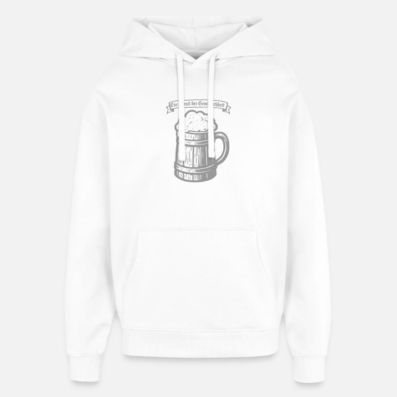 Ein Prosit der Gemütlichkeit - Sweat à capuche unisexe Stanley/Stella Oversized - blanc