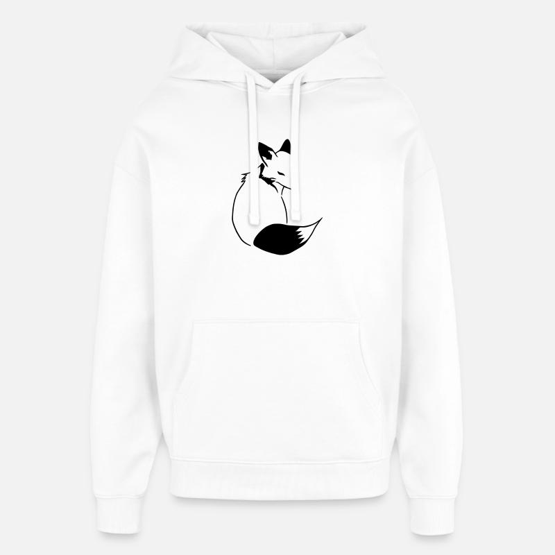 Fuchs Comic: Schlau, Foxy & Manga Style - Oversized Unisex Hoodie von Stanley/Stella - Weiß