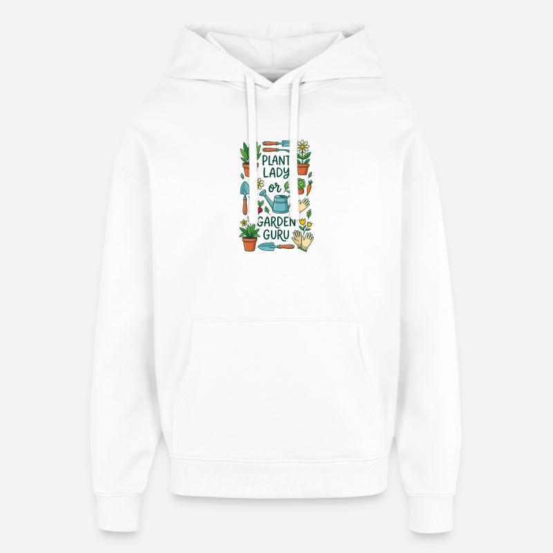 Der Pflanzenliebhaber oder Gartenexperte - Oversized Unisex Hoodie von Stanley/Stella - Weiß