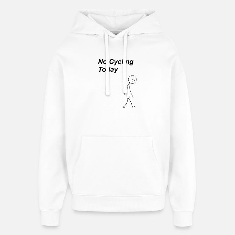 Pas de vélo aujourd’hui - Sweat à capuche unisexe Stanley/Stella Oversized - blanc