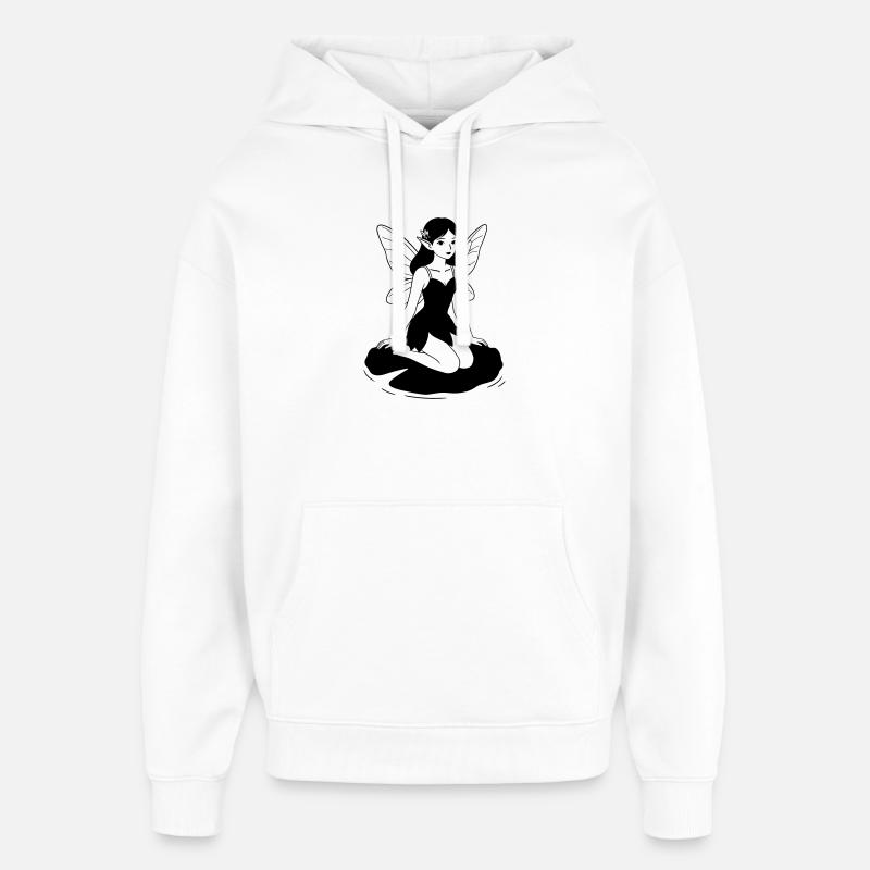 Fata - Stanley/Stella Oversized Felpa con cappuccio unisex - bianco