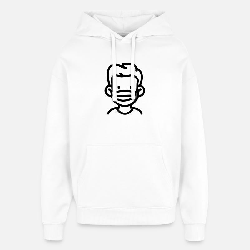 Maske - Oversized Unisex Hoodie von Stanley/Stella - Weiß