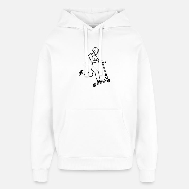 Trottinette cascade - Sweat à capuche unisexe Stanley/Stella Oversized - blanc