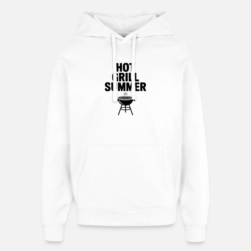 Grill chaud Été - Sweat à capuche unisexe Stanley/Stella Oversized - blanc