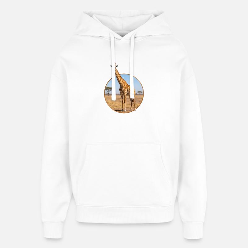 Création de t-shirt « Girafe » - Sweat à capuche unisexe Stanley/Stella Oversized - blanc