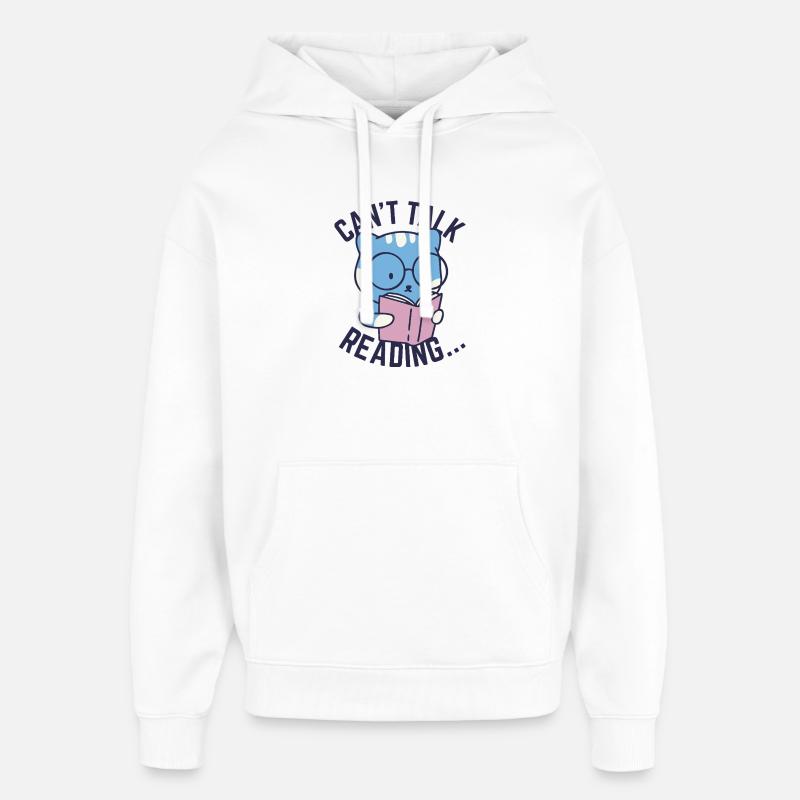 Kann nicht sprechen, lesen... - Oversized Unisex Hoodie von Stanley/Stella - Weiß