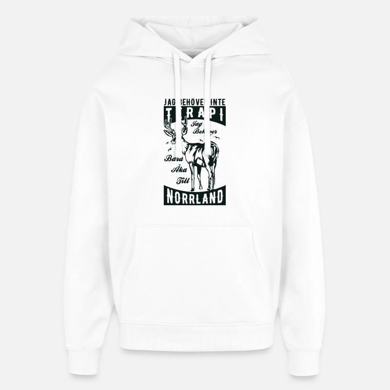 Terapi Norrland - Sweat à capuche unisexe Stanley/Stella Oversized - blanc