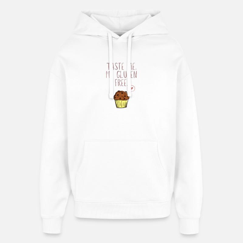 Goûte-moi, je suis sans gluten - Sweat à capuche unisexe Stanley/Stella Oversized - blanc
