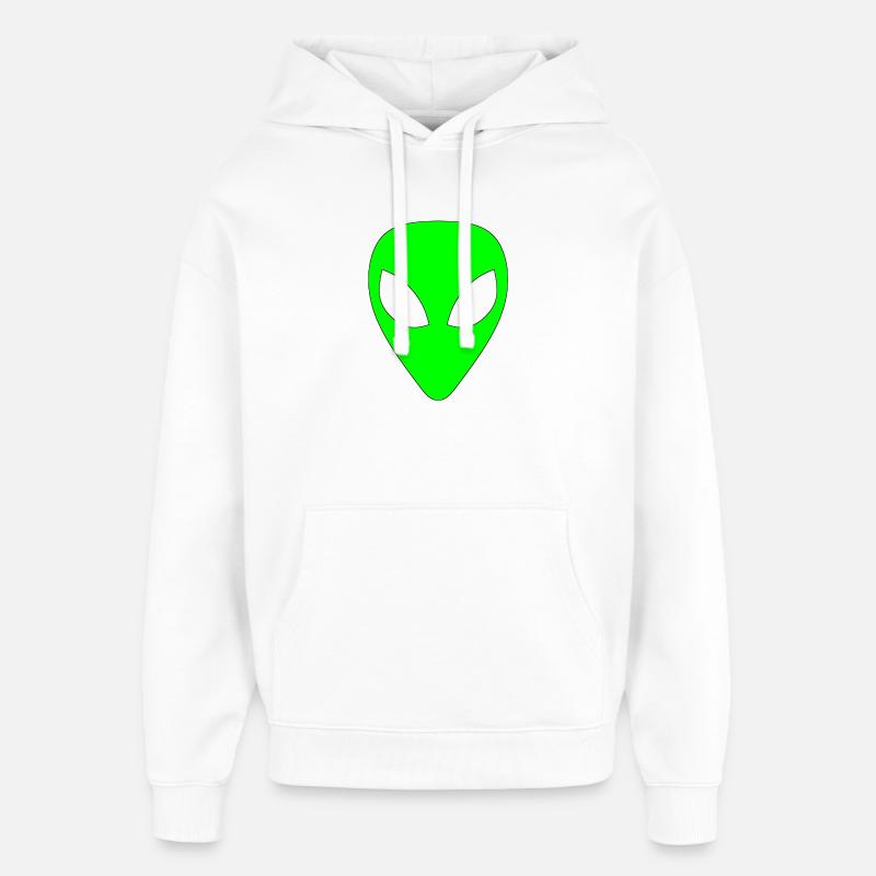 Alien - Vert clair - Sweat à capuche unisexe Stanley/Stella Oversized - blanc