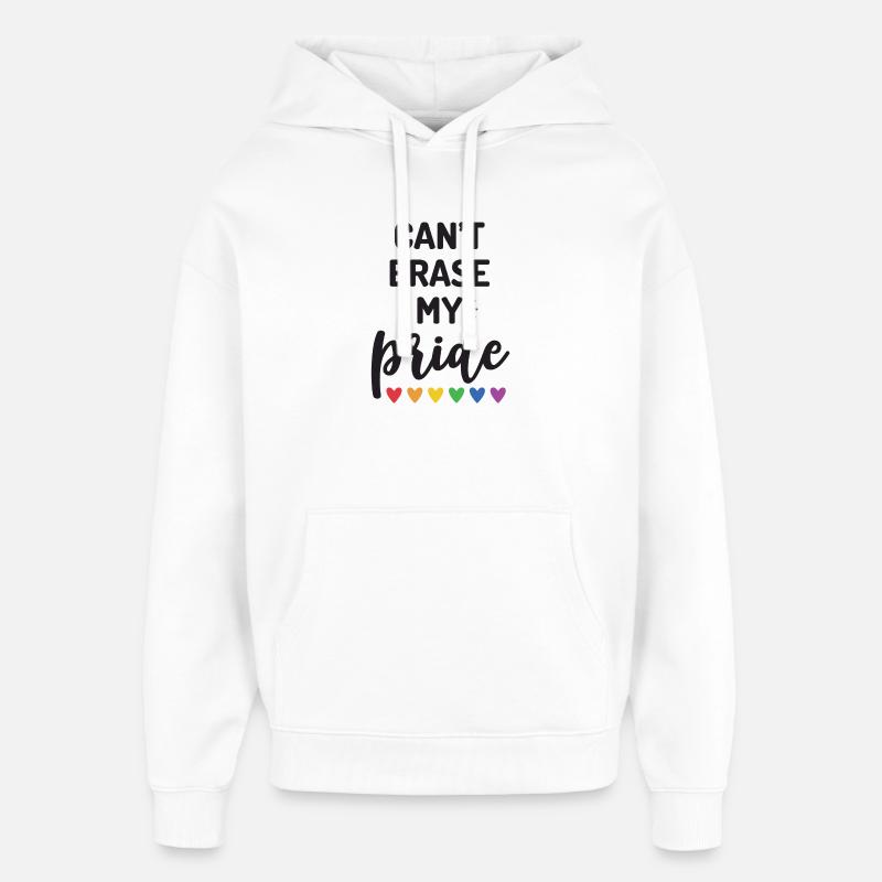 Impossible d’effacer ma fierté - Sweat à capuche unisexe Stanley/Stella Oversized - blanc