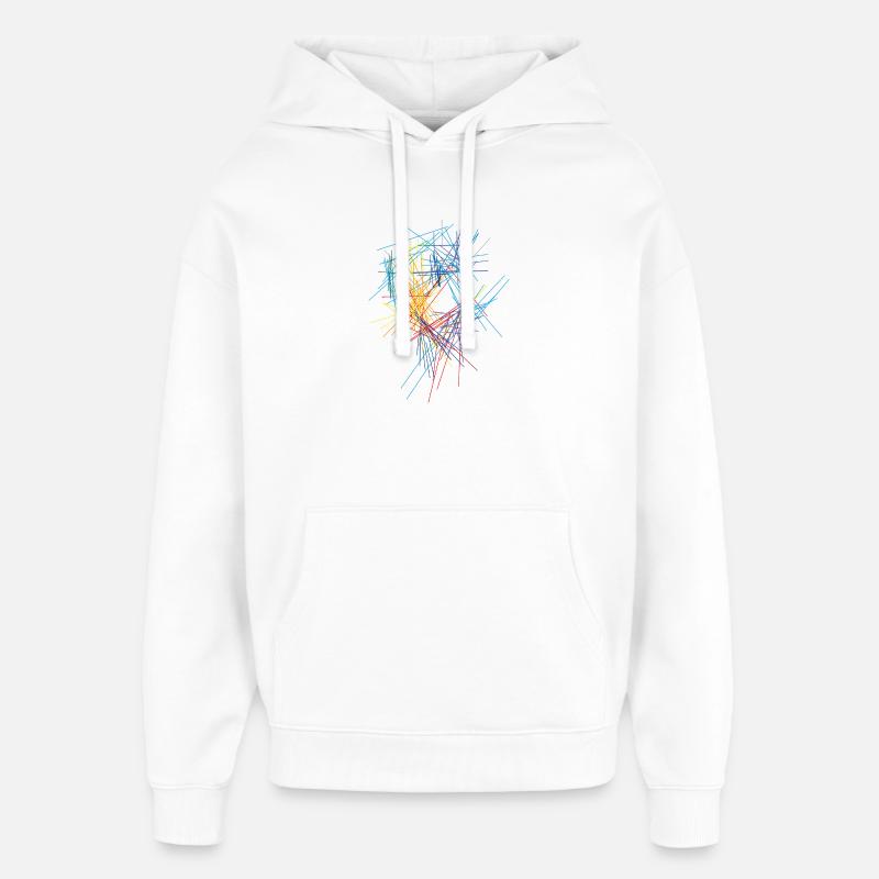 Couleurs Contours Design - Sweat à capuche unisexe Stanley/Stella Oversized - blanc