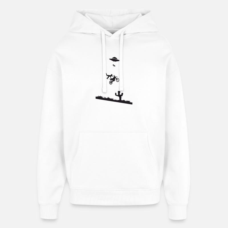 Cascade de motocross - Sweat à capuche unisexe Stanley/Stella Oversized - blanc