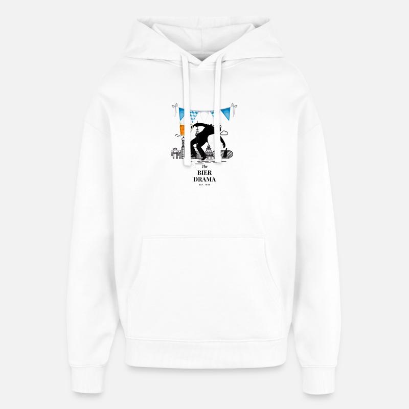 Drame de la bière ART - Sweat à capuche unisexe Stanley/Stella Oversized - blanc