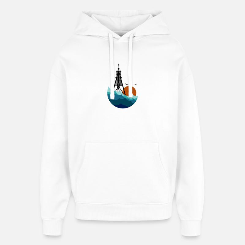 Bake n Sea - Sweat à capuche unisexe Stanley/Stella Oversized - blanc