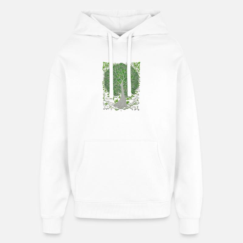 Arbre - Sweat à capuche unisexe Stanley/Stella Oversized - blanc