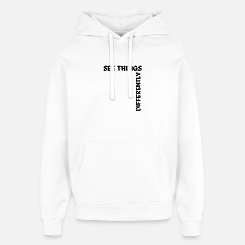 Voir les choses différemment - Sweat à capuche unisexe Stanley/Stella Oversized - blanc