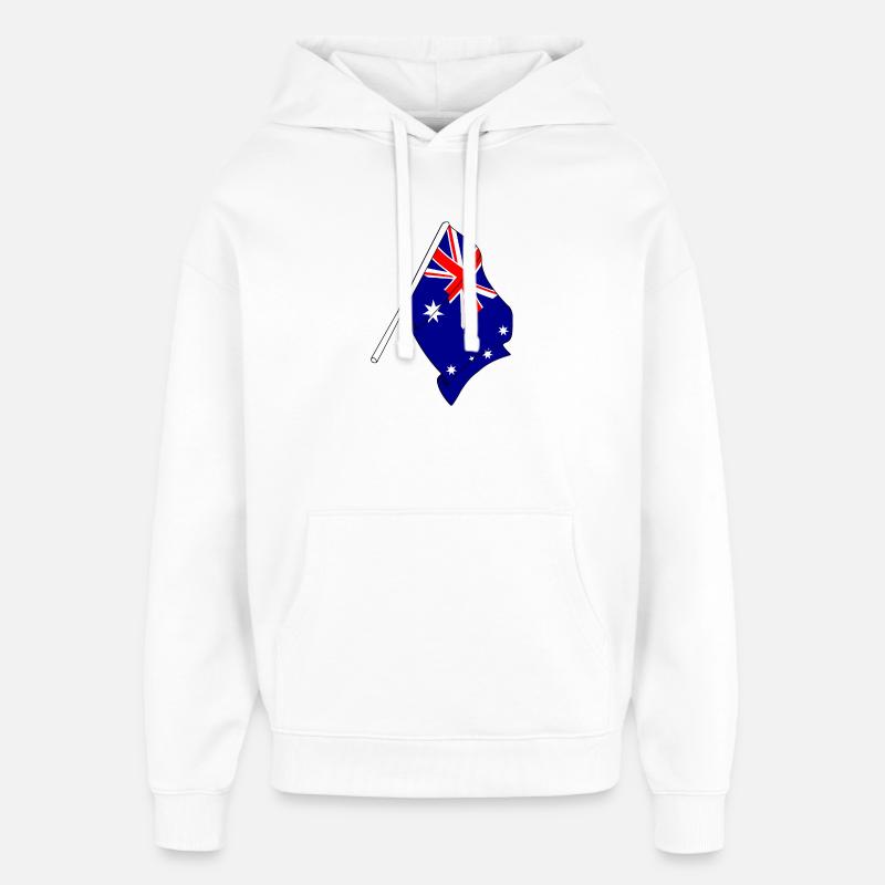 Drapeau de l’Australie - Sweat à capuche unisexe Stanley/Stella Oversized - blanc
