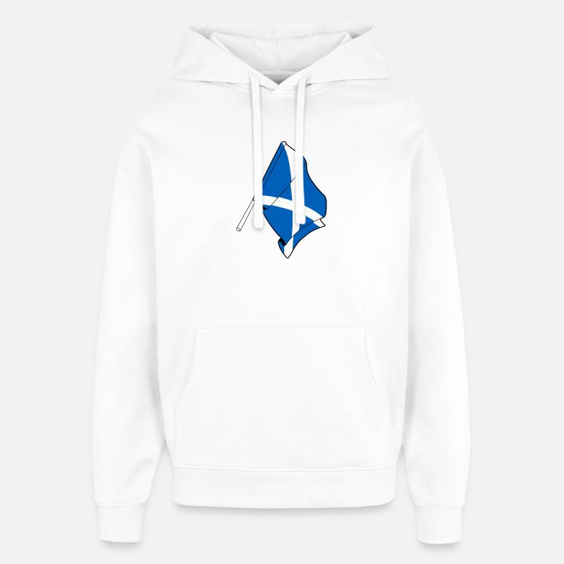 Drapeau Ecosse - Sweat à capuche unisexe Stanley/Stella Oversized - blanc