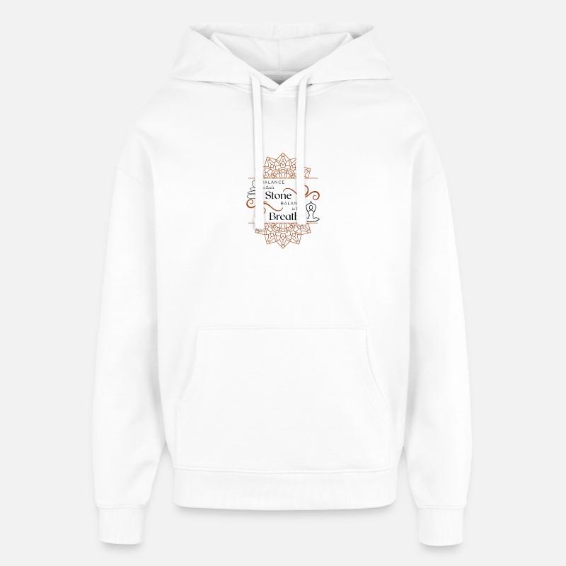 Séparateur de Tourbillon de Mandala Complexe - Sweat à capuche unisexe Stanley/Stella Oversized - blanc