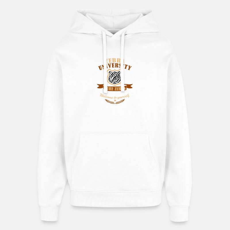 Diplome de Zèbre - Sweat à capuche unisexe Stanley/Stella Oversized - blanc