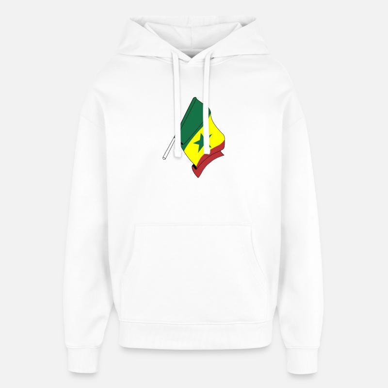 Drapeau du Sénégal - Sweat à capuche unisexe Stanley/Stella Oversized - blanc