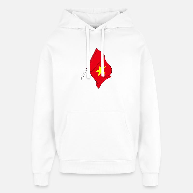 Drapeau du Vietnam - Sweat à capuche unisexe Stanley/Stella Oversized - blanc