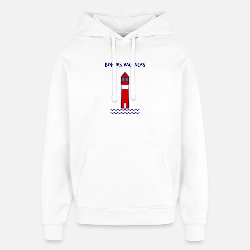 MAITRE. MAÎTRESSE. MERCI. MERCI MAÎTRESSE - Sweat à capuche unisexe Stanley/Stella Oversized - blanc