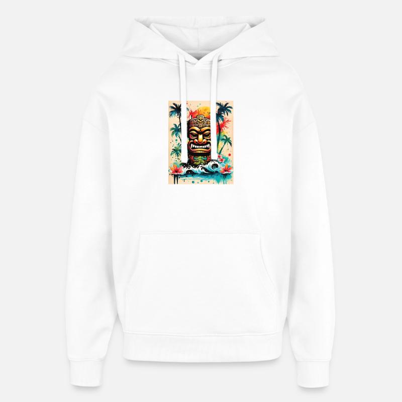 Art Tiki Splash - Sweat à capuche unisexe Stanley/Stella Oversized - blanc