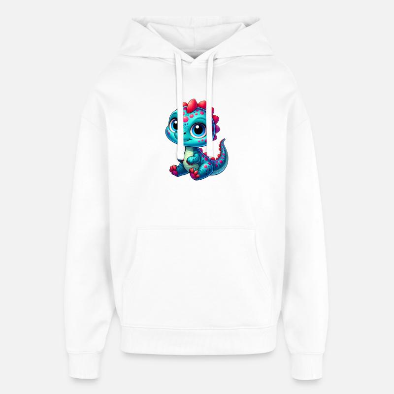 Dinosaure - Sweat à capuche unisexe Stanley/Stella Oversized - blanc