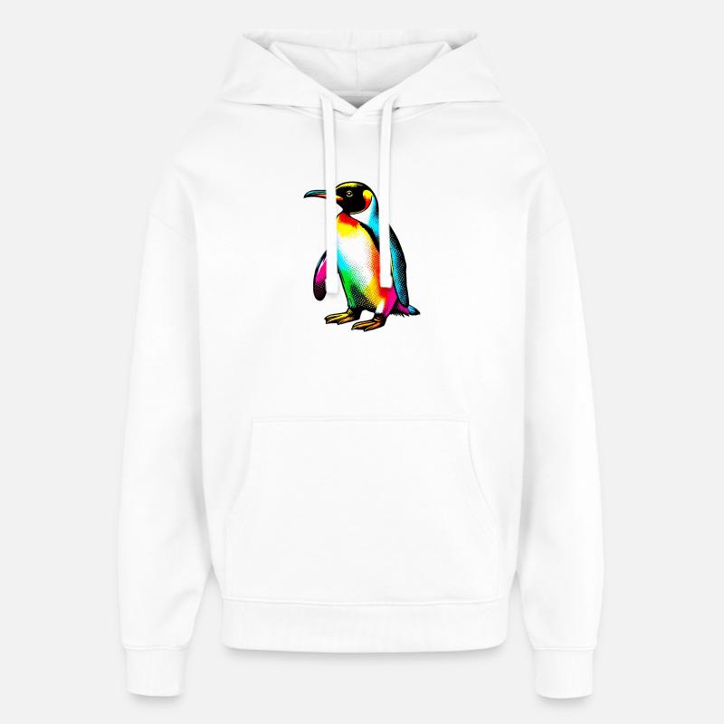 Penguin - Oversized Unisex Hoodie by Stanley/Stella - white